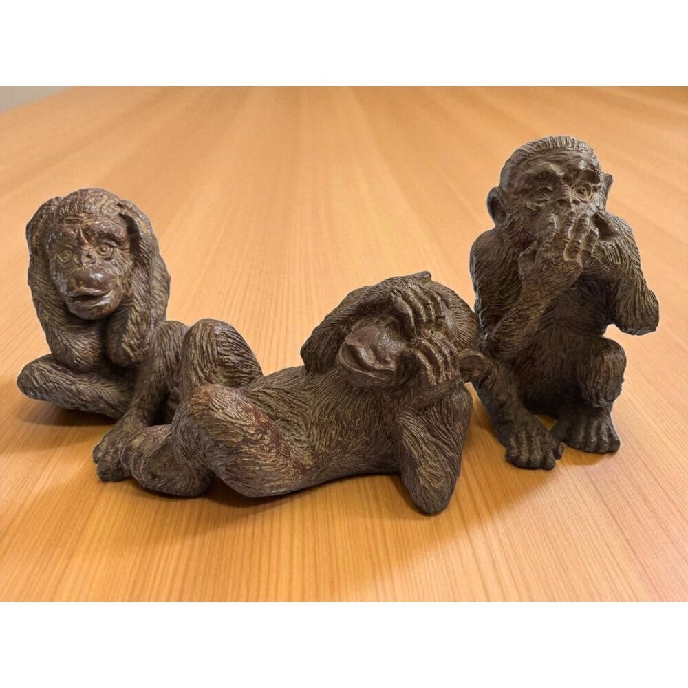 Three Hands Corp Hear No Evil Speak No Evil See No Evil Monkey Figurines Set